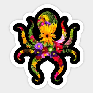 Floral Octopus Sticker